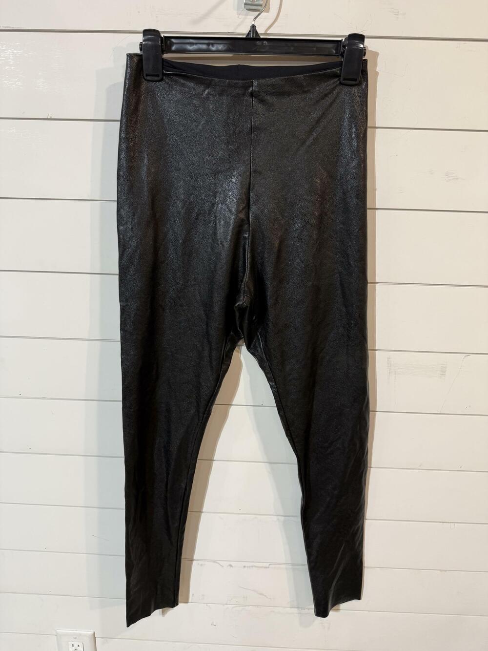 Commando Women's Black Faux Leather Leggings Size L